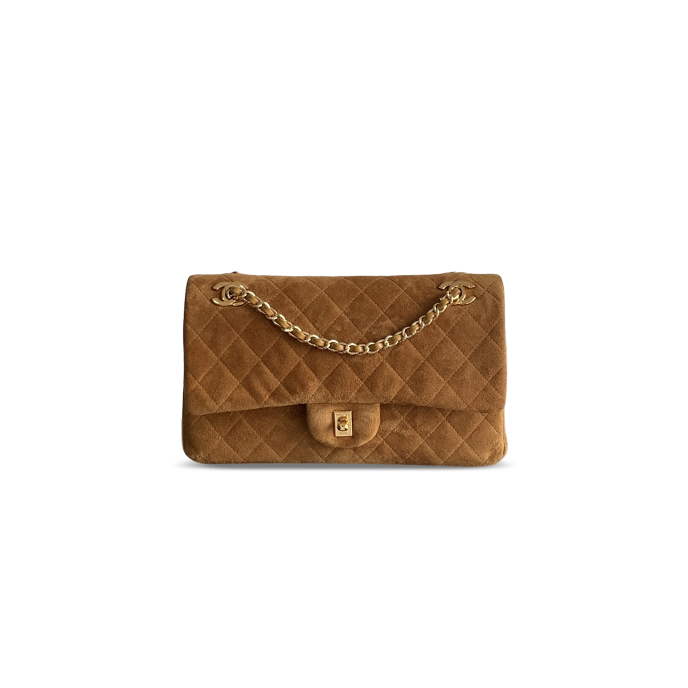 CHANEL 26A CLASSIC FLAP BAG SUEDE (22*14*10cm)
